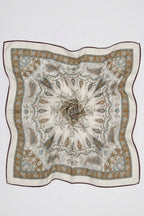 Desenli küçük boy %100 ipek mendil 53x53cm | Renk: 8