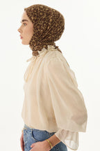 Lily camel bahar desen pamuklu şal | Renk: Camel
