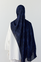 Luna başak jakarlı açık lacivert şal | Renk: Hakiaçık lacivert