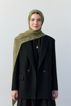 Luna başak jakarlı haki bej şal | Renk: Hakihaki bej