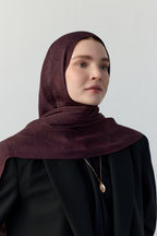 Luna başak jakarlı mor şal | Renk: Hakimor