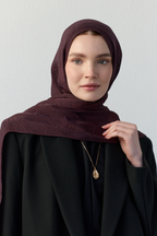 Luna başak jakarlı mor şal | Renk: Hakimor