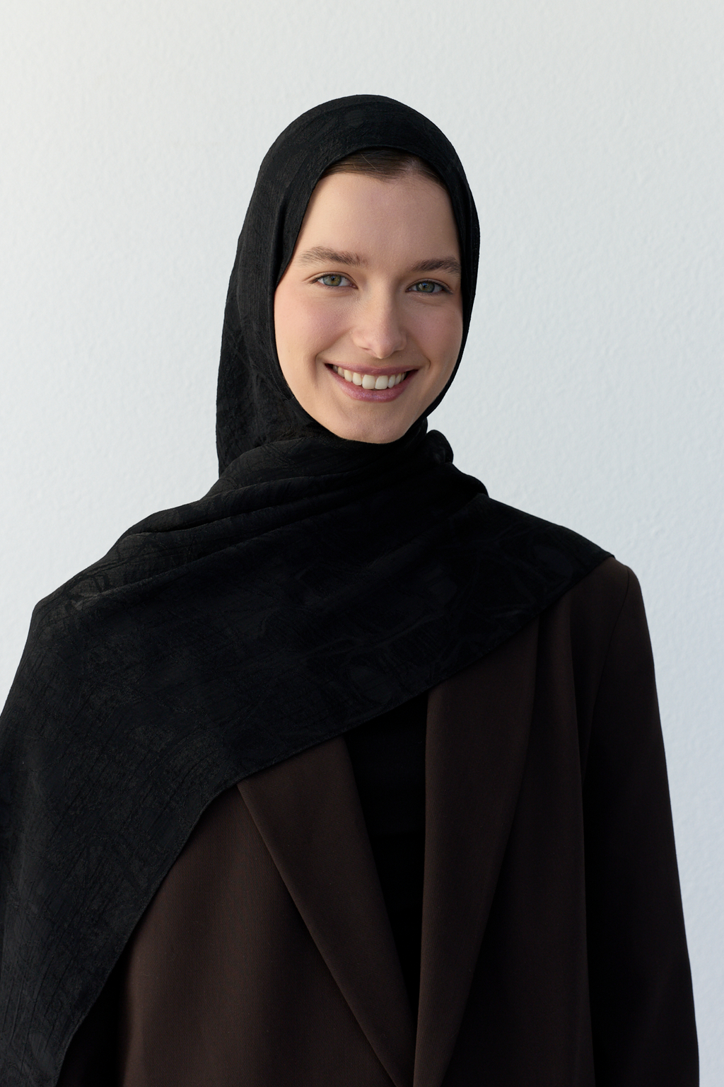 Luna jakarlı siyah şal | Renk: Hakisiyah
