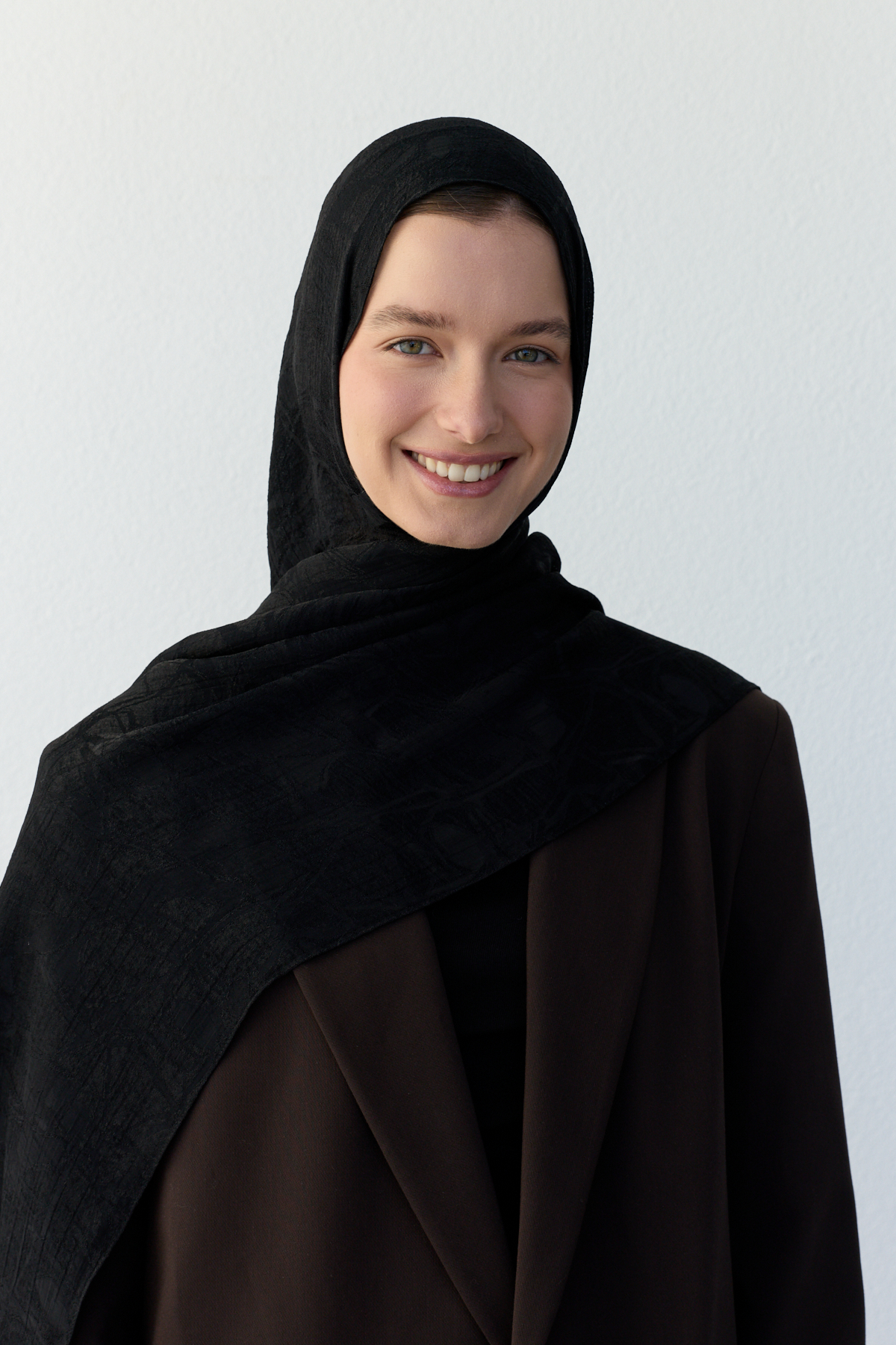 Luna jakarlı siyah şal | Renk: Hakisiyah