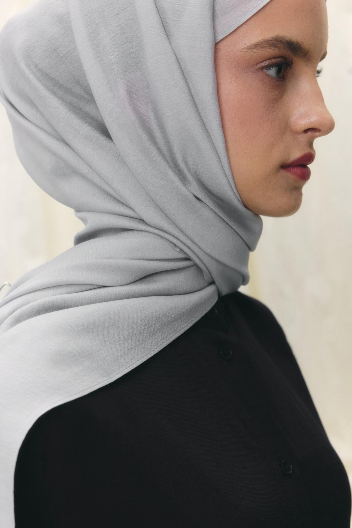 Paris ipeği silver renk pamuklu şal | Renk: Silver renk