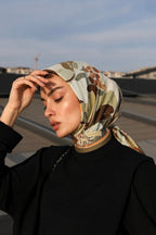 Serein desenli %20 pamuk %80viskon eşarp | Renk: 2