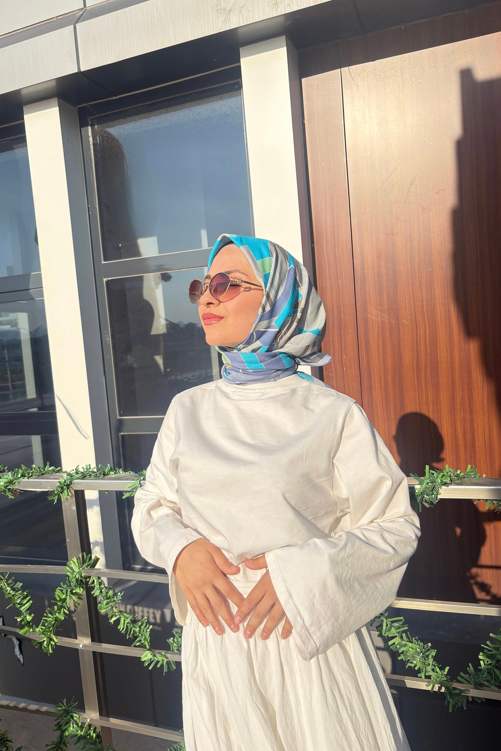 Serein desenli %20 pamuk %80viskon eşarp | Renk: 9