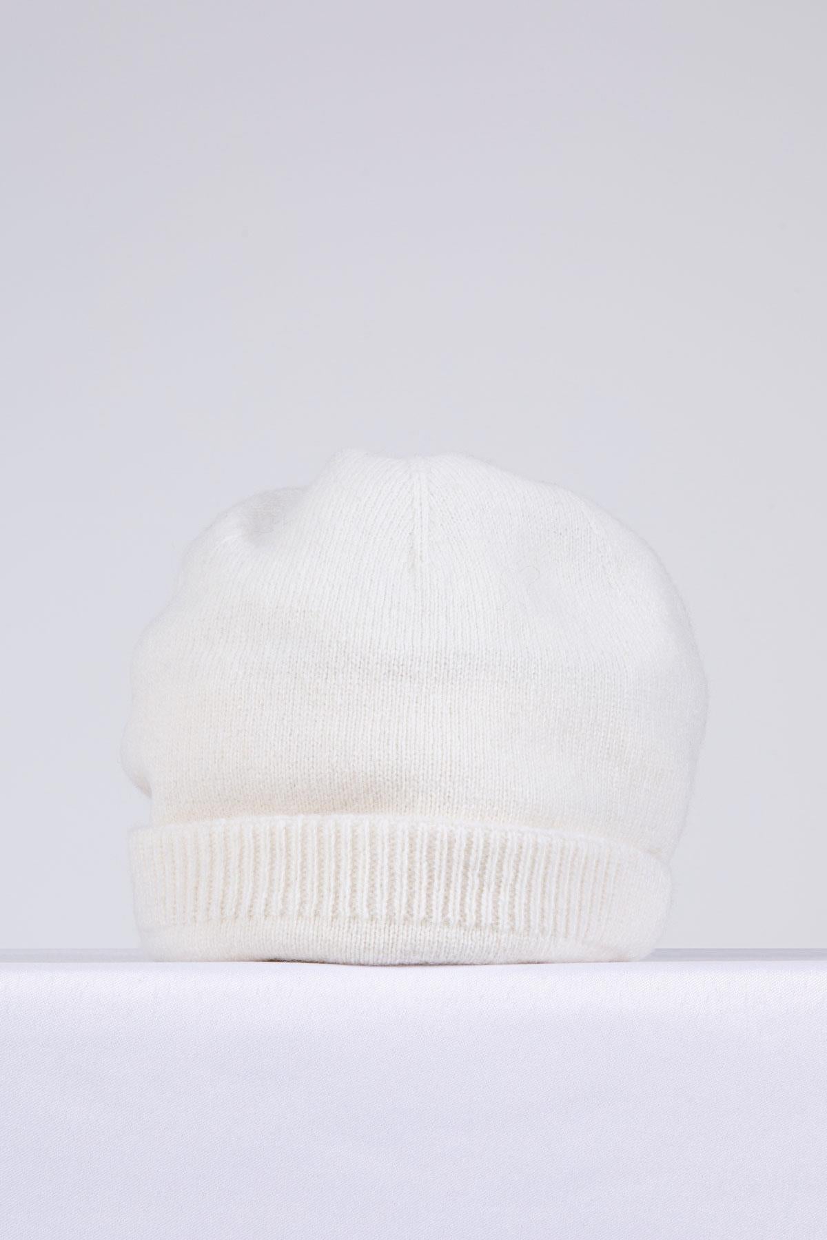 Triko unisex beyaz bere | Renk: Beyaz