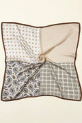Valer desenli orta boy %100 ipek fular 65x65cm | Renk: Standart